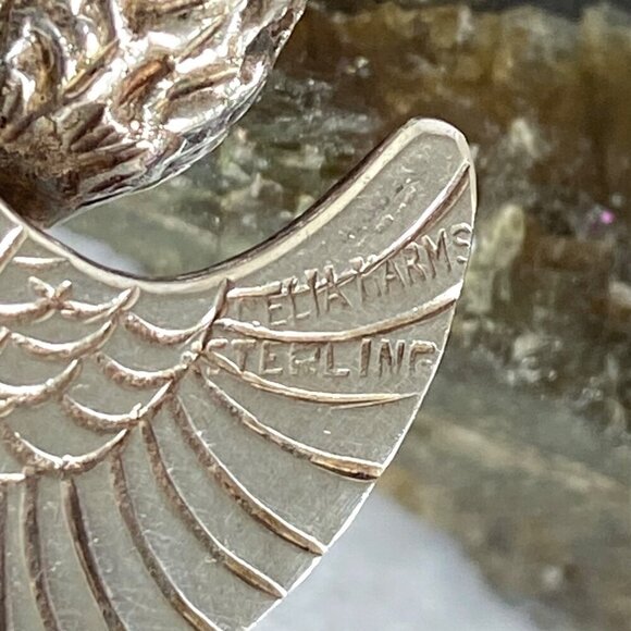 VTG Sterling Silver 925 Mexico Celia Harms Articulating Angel Pendant Necklace - Picture 9 of 16